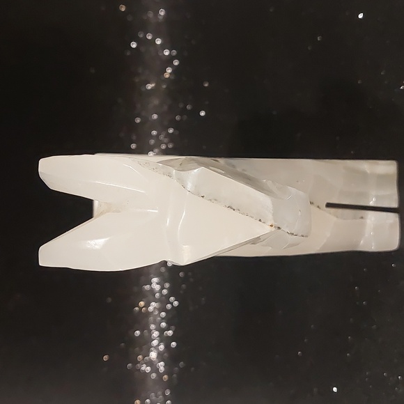 Quarts Carved Stone Donkey Sculpture - Picture 2 of 5